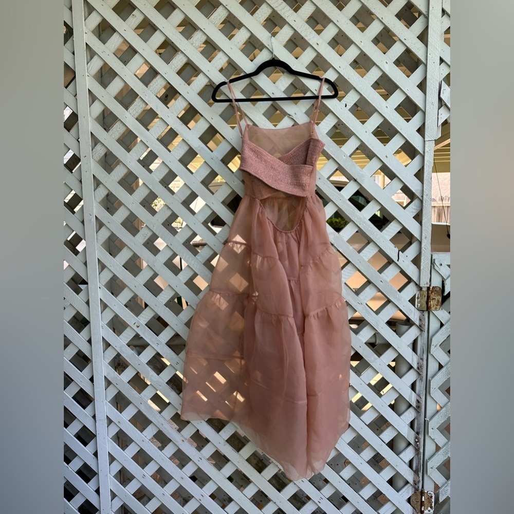 Anthropologie X OhSevenDays Tiered Sheer Midi Dress - Picture 10 of 12